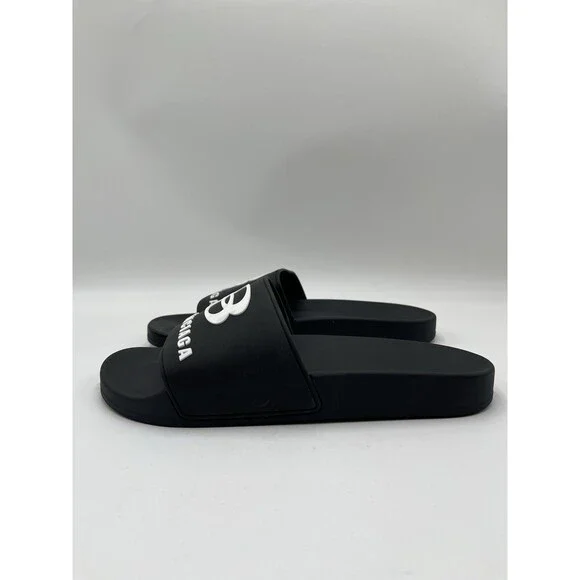 Men’s Balenciaga Unity Sports Icon Black Pool Slides Size 41